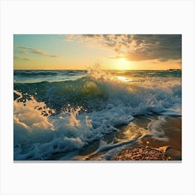 Sunset At The Beach 1 Canvas Print