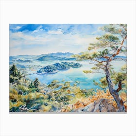 Islands In Japan - View From High Mountain Canvas Print