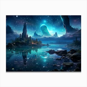 Space Landscape 1 Canvas Print