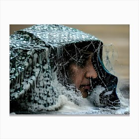 Woman Covered In Water Canvas Print