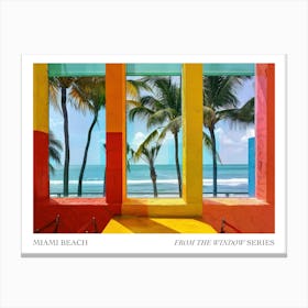 Miami Beach From The Window Series Poster Painting 4 Canvas Print