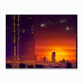 Futuristic Cityscape Canvas Print