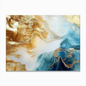 A Background That Looks Like Water And Gold Can Be A Stunning And Mesmerizing Sight 1 Canvas Print