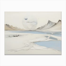 Surreal Arctic Landscape Canvas Print
