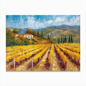 Vineyards In Tuscany 3 Canvas Print