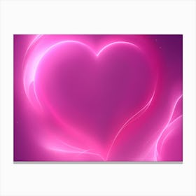 A Glowing Pink Heart Vibrant Horizontal Composition 46 Canvas Print