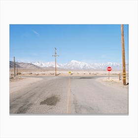 Stop Sign Inyo County Canvas Print