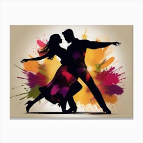 Salsa Dancers Canvas Print