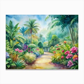 Tropical Garden 1 Canvas Print