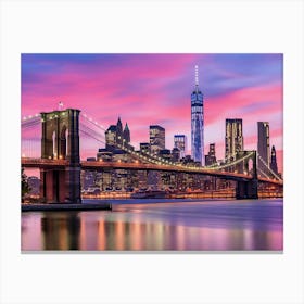 New York City At Sunset Canvas Print