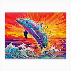 Dolphin In The Ocean 1 Canvas Print