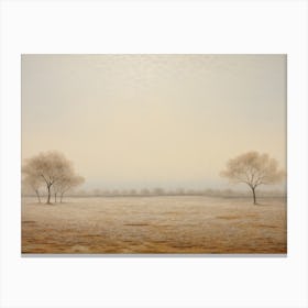 Farm Field Autumn Vintage Canvas Print