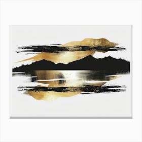 Gold Mountains Painting 2 Canvas Print