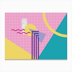 Memphis Pattern Retro Dreamwave 80s Vintage 90s Retrowave Artwork Canvas Print