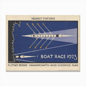 Vintage Sports Boat Race 1923 Canvas Print