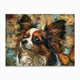 Papillon Fine Art Portrait 2 Canvas Print