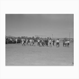 Race At The Annual Field Day Of The Fsa (Farm Security Administration) Farmworkers Community, Yuma, Arizon Canvas Print