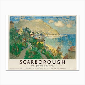 An Advertising Poster For Scarborough Canvas Print