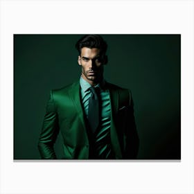 Bussinness Man Green (56) Canvas Print