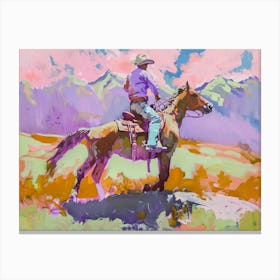 Neon Cowboy In Sierra Nevada 2 Painting Canvas Print
