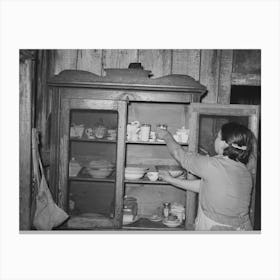 Mrs, M Lablanc Removing Supplies From Screened Safe, Because Of General Lack Of Screens In The House, It Is Necessar Canvas Print