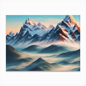 Mountains In The Mist Canvas Print