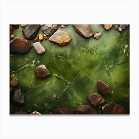 Rocks And Water Background Canvas Print