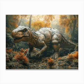 T-Rex In The Forest Canvas Print