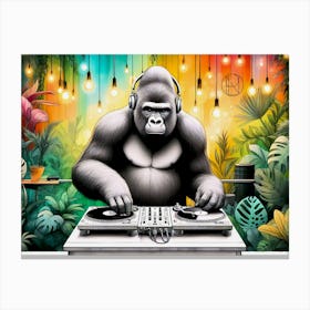 Gorilla In The Mix H Canvas Print