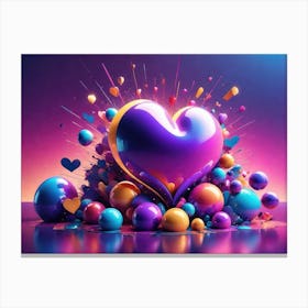 Colorful Heart Creative 2 Canvas Print