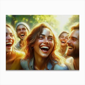 I Am Happy Canvas Print