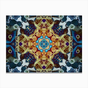 Blue Abstract Fractal Canvas Print