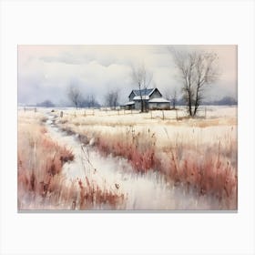 Winter Farmhouse 4 Canvas Print