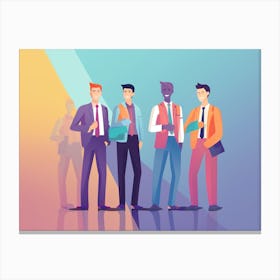 Business People Standing Together Canvas Print