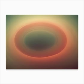 An Abstract Image Of A Glowing Red Ring With A Blurred, Green Background, Creating A Sense Of Mystery And Wonder Canvas Print