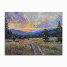 Western Sunset Landscapes Colorado 2 Canvas Print