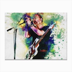 Smudge Of Portrait Thom Yorke Radiohead Canvas Print