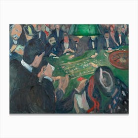  At The Roulette Table In Monte Carlo, Edvard Munch Canvas Print