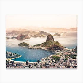 Aerial View Of Brazil'S Rio De Janeiro Canvas Print