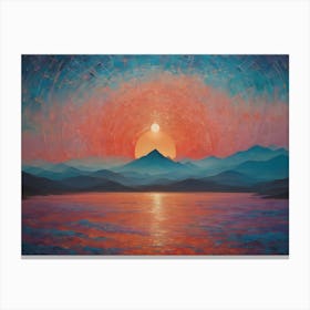 Sunset Over The Mountains Canvas Print