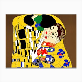 Kiss By Gustav Klimt 1 Canvas Print