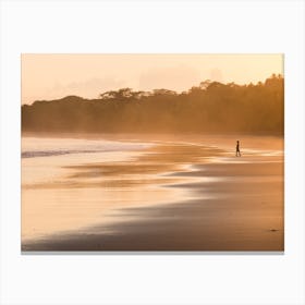 Sunset Beach Strolls In Costa Rica Canvas Print