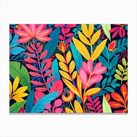 Colorful Floral Pattern 1 Canvas Print