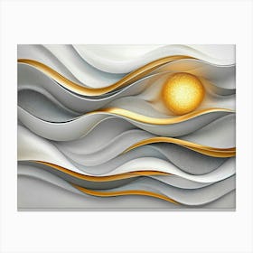 Abstract Wave Wall Art Canvas Print