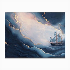 Ship At Sea Canvas Print