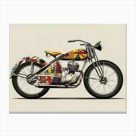 Vintage Colorful Scooter 17 Canvas Print