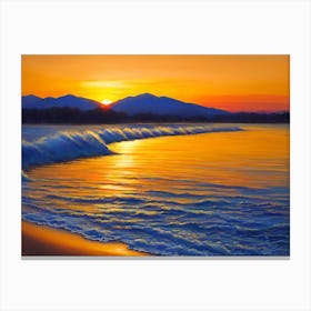 Sunset At The Beach 101 Canvas Print