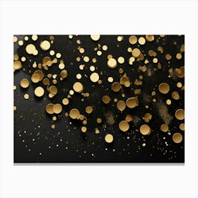 Gold Confetti 4 Canvas Print