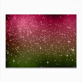Yellow Pink Shining Star Background Canvas Print