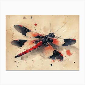 Calligraphic Wonders: Dragonfly Canvas Print